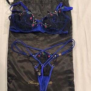 Honey Birdette LEAH midnight Blue 32D Bra
